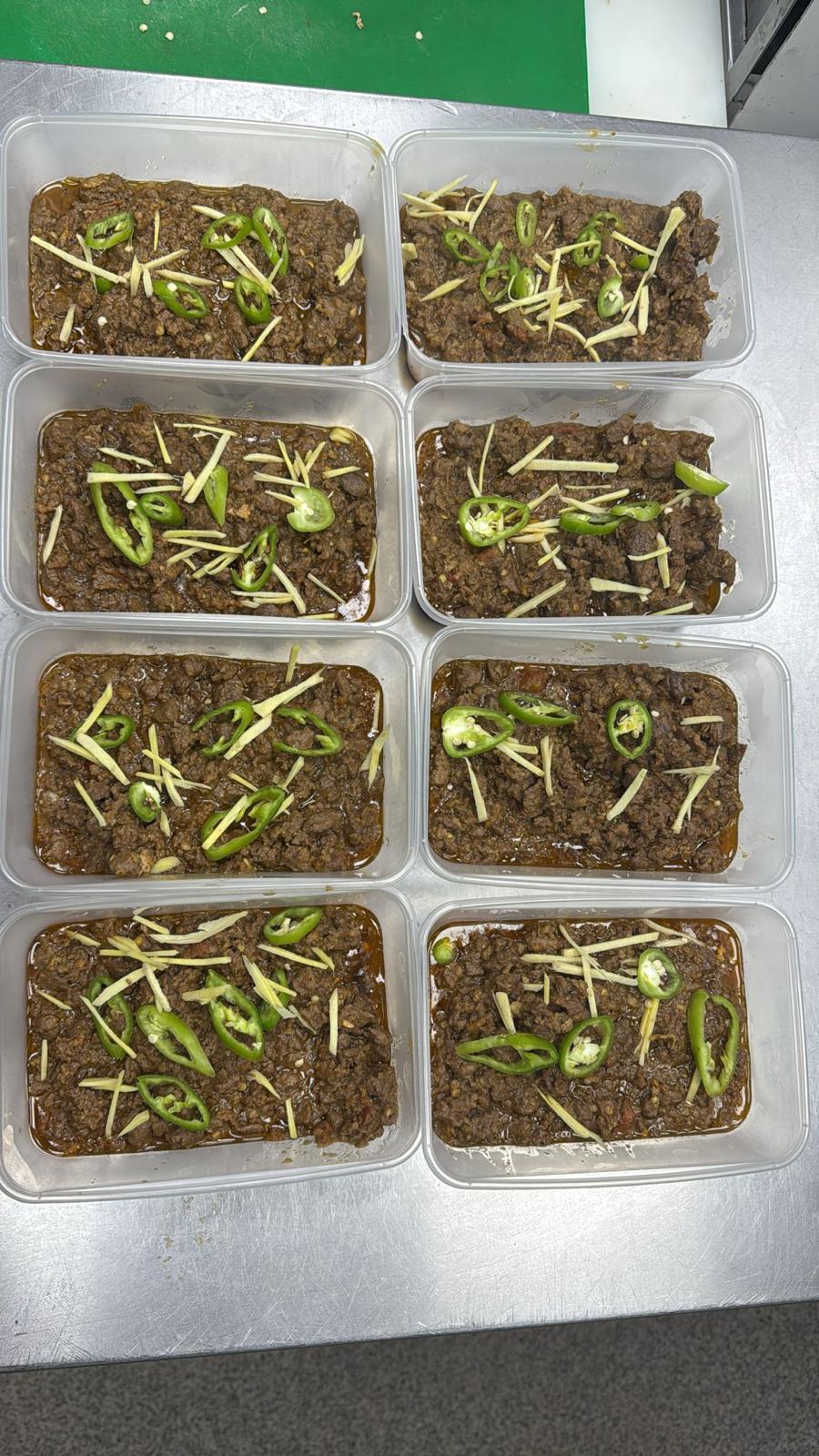 Keema prepared for takeaway at King Kebabish Drogheda