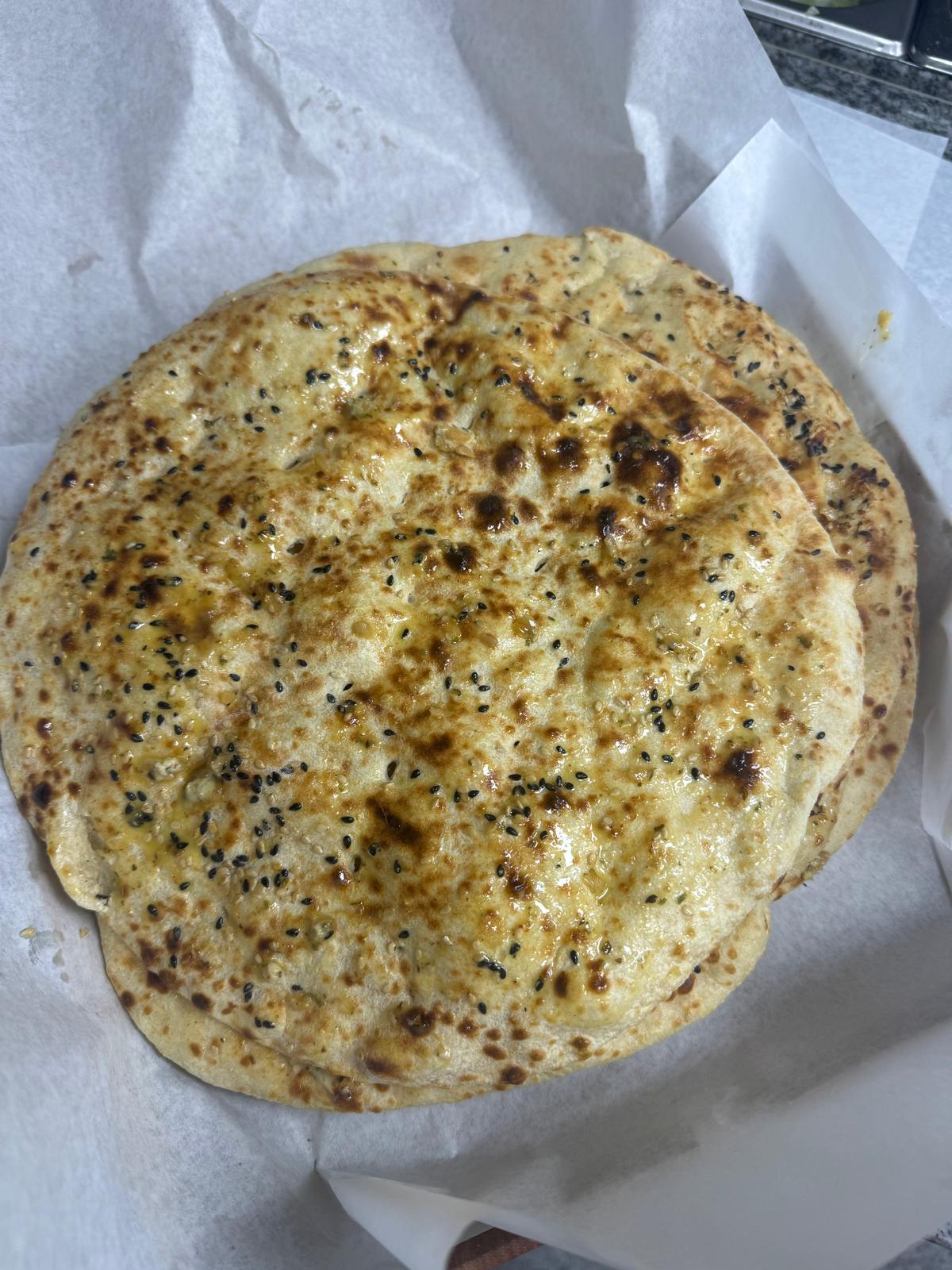 Fresh naan bread at King Kebabish Pizza Drogheda